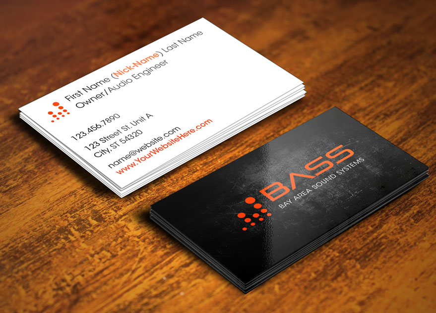 Bay Area Sound Systems business cards