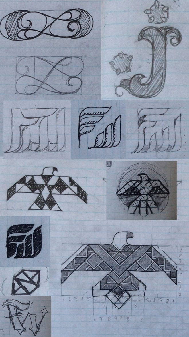logo design concept sketches