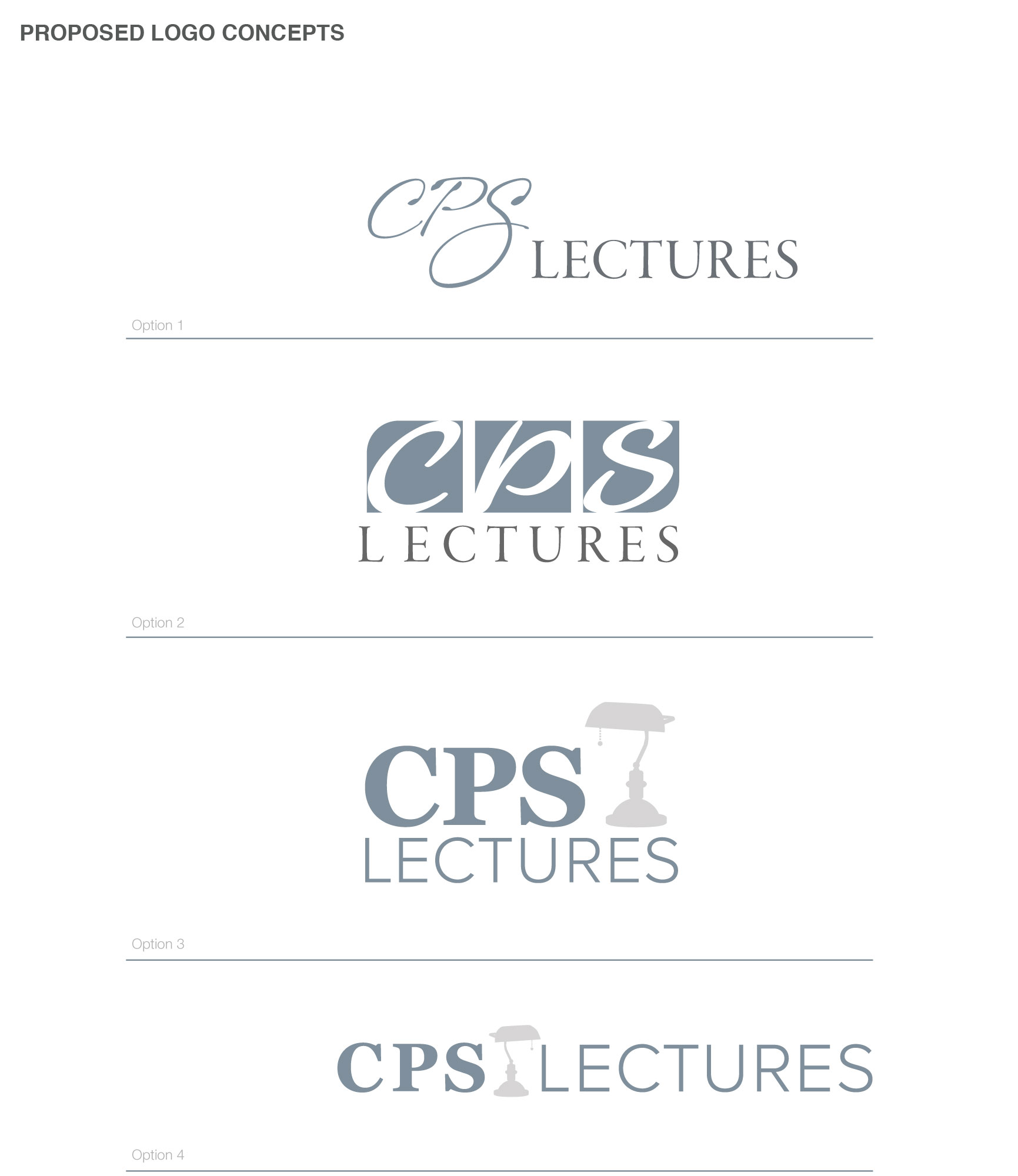 CPS Lectures logo design concepts