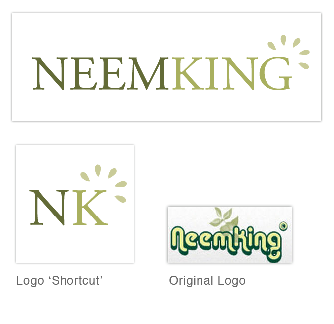 neemking logo before and after